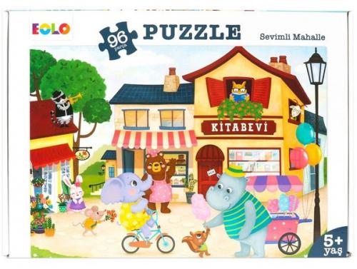 96 Parça Puzzle-Sevimli Mahalle