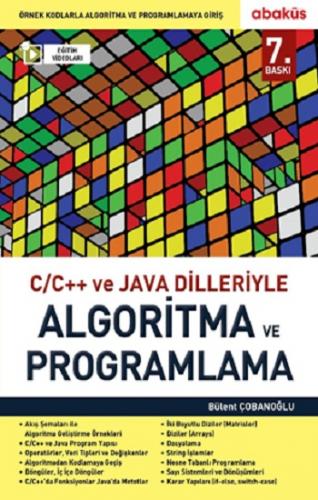 C/C++ ve Java Dilleriyle Algoritma ve Programlama