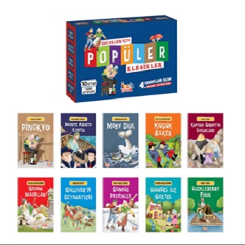 Çocuklar İçin Popüler Klasikler (10 Kitap+Soru Kitapçığı)