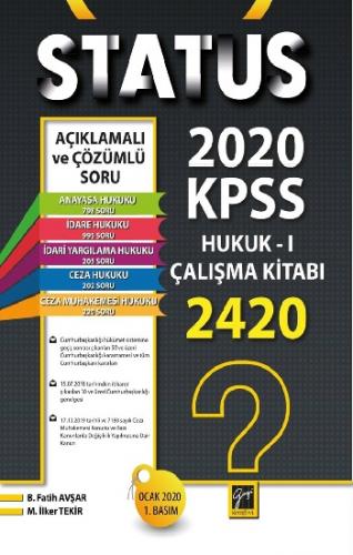 Gazi Kitabevi Status 2020 Kpss Hukuk -I Çalışma Kitabı