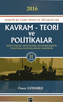 Kavram Teori ve Politikalar - 2016 Kurumlar Yazılı Sınavı ve Mülakatla