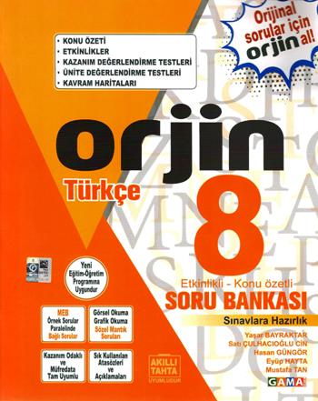 ORJİN 8 Türkçe Konu Anlatımlı Soru Bankası